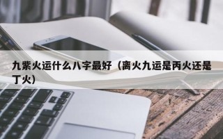 九紫火运什么八字最好（离火九运是丙火还是丁火）