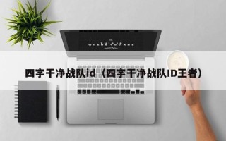 四字干净战队id（四字干净战队ID王者）