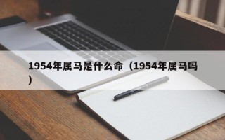 1954年属马是什么命（1954年属马吗）