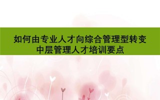 管理型人才(管理型人才适合的工作)