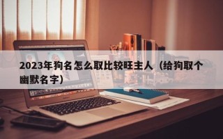 2023年狗名怎么取比较旺主人（给狗取个幽默名字）