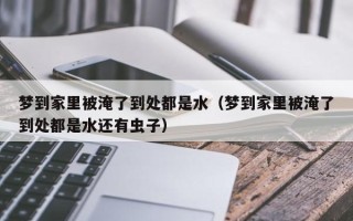 梦到家里被淹了到处都是水（梦到家里被淹了到处都是水还有虫子）