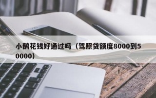 小鹅花钱好通过吗（驾照贷额度8000到50000）