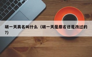 胡一天真名叫什么（胡一天是原名还是改过的?）