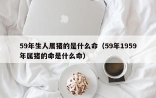 59年生人属猪的是什么命（59年1959年属猪的命是什么命）