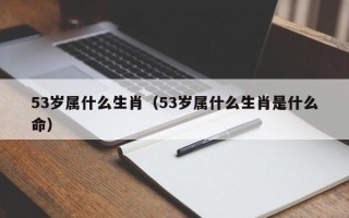 53岁属什么生肖（53岁属什么生肖是什么命）