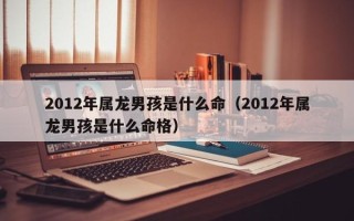 2012年属龙男孩是什么命（2012年属龙男孩是什么命格）