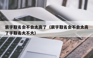 宸字取名会不会太高了（宸字取名会不会太高了字取名大不大）