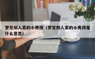 梦见别人家的小男孩（梦见别人家的小男孩是什么意思）