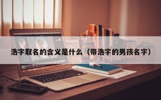 浩字取名的含义是什么（带浩字的男孩名字）