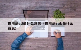 性用语cd是什么意思（性用语sub是什么意思）