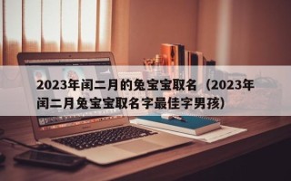 2023年闰二月的兔宝宝取名（2023年闰二月兔宝宝取名字最佳字男孩）